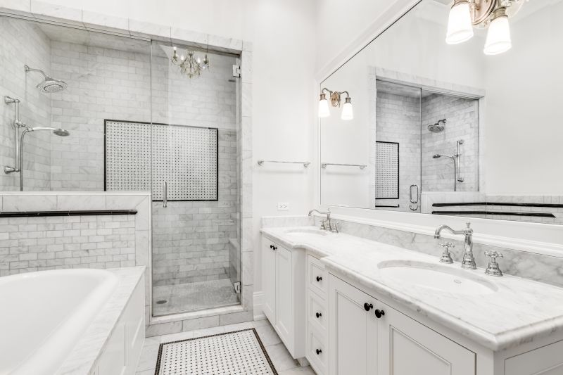 Wide Double Walk-in Showers